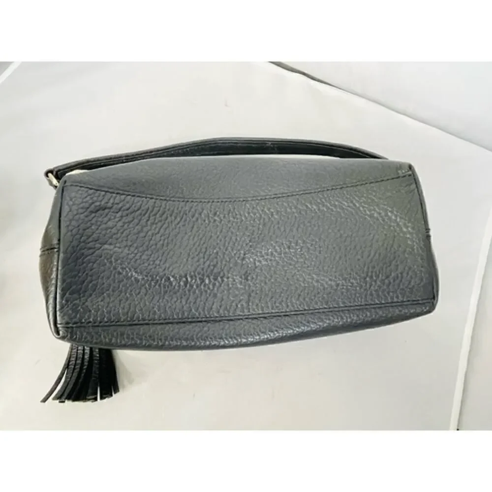 Kate Spade NY Southport Avenue Colorblock Leather Crossbody Purse Black Ivory